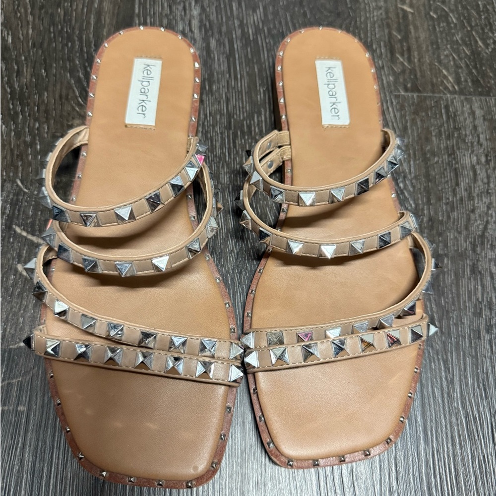 Kelly Parker stud sandals / slides - size 9